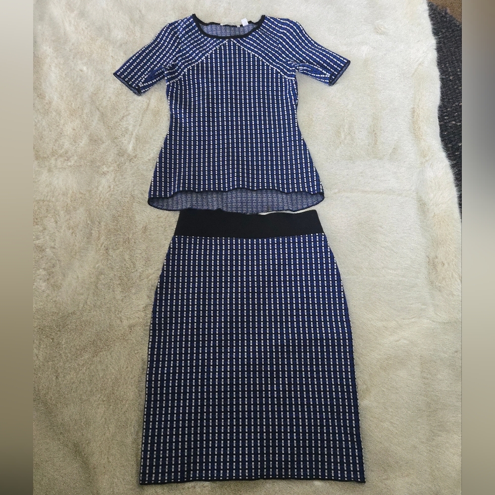 Country Road Chic Blue and White Two-Piece Set